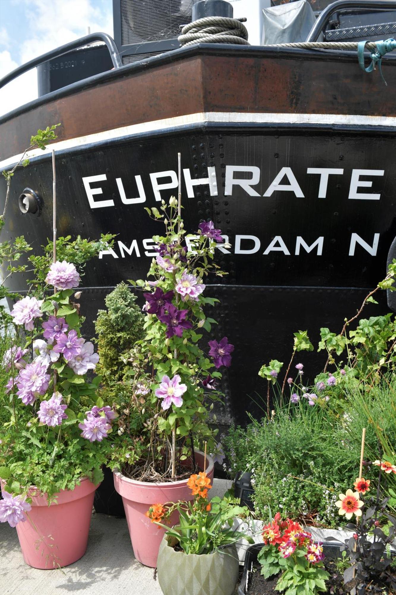 Wheelhouse Euphrate Houseboat Bed and Breakfast Diemerbrug Eksteriør billede
